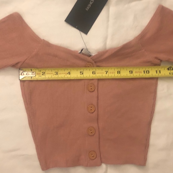 NWT Fashion Nova Off the shoulder crop top XS - Picture 6 of 8